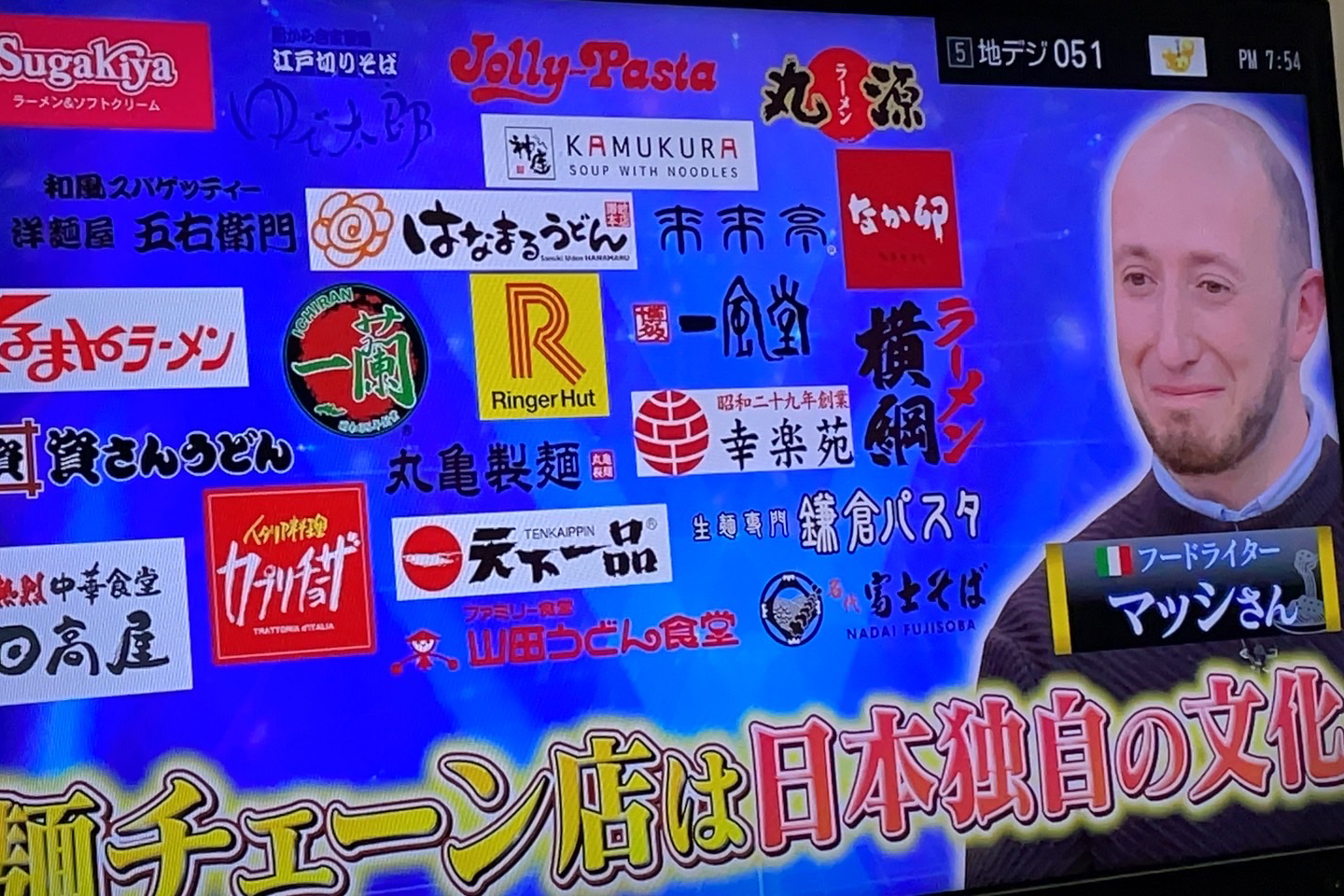 【テレビ朝日】「麺チェーン店ランキング」